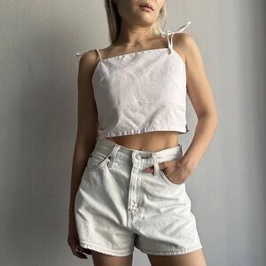 John Galt (Brandy Melville) Light Pink Linen Tank Top